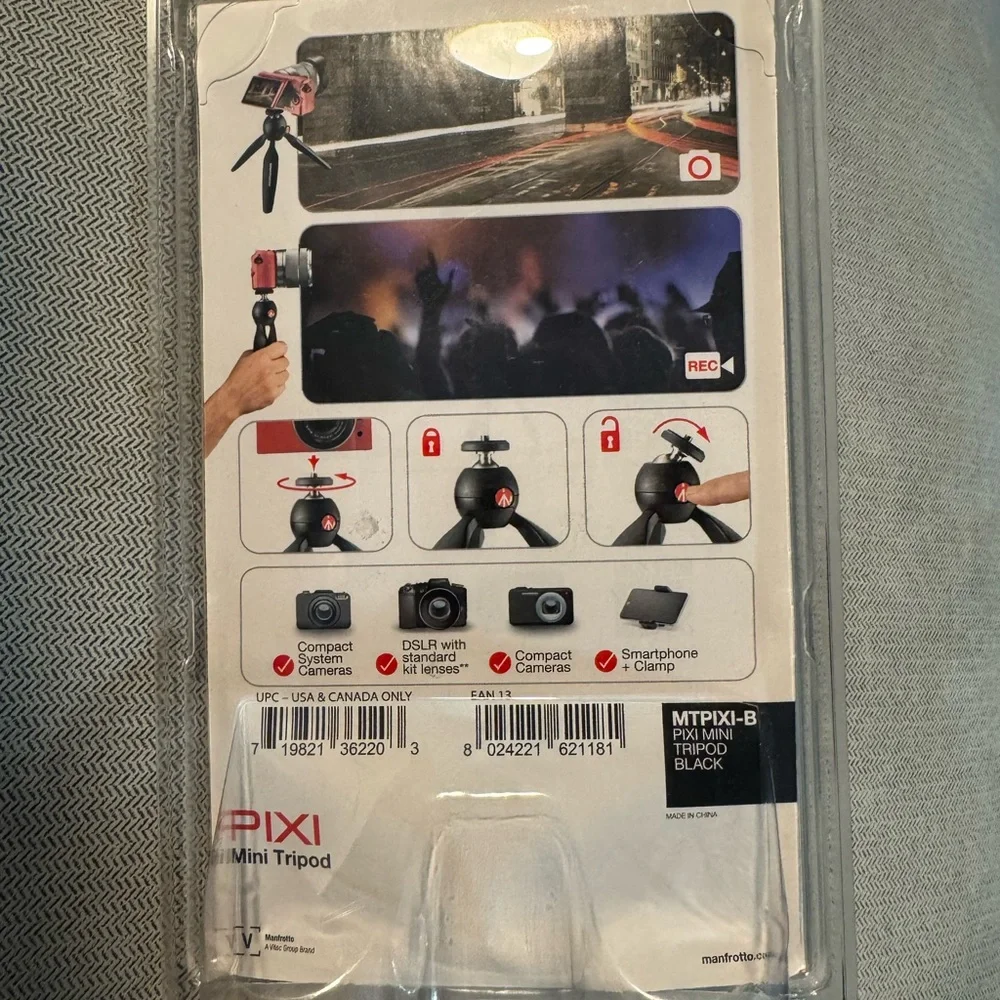 Manfrotto PIXI Mini Tripod - Black